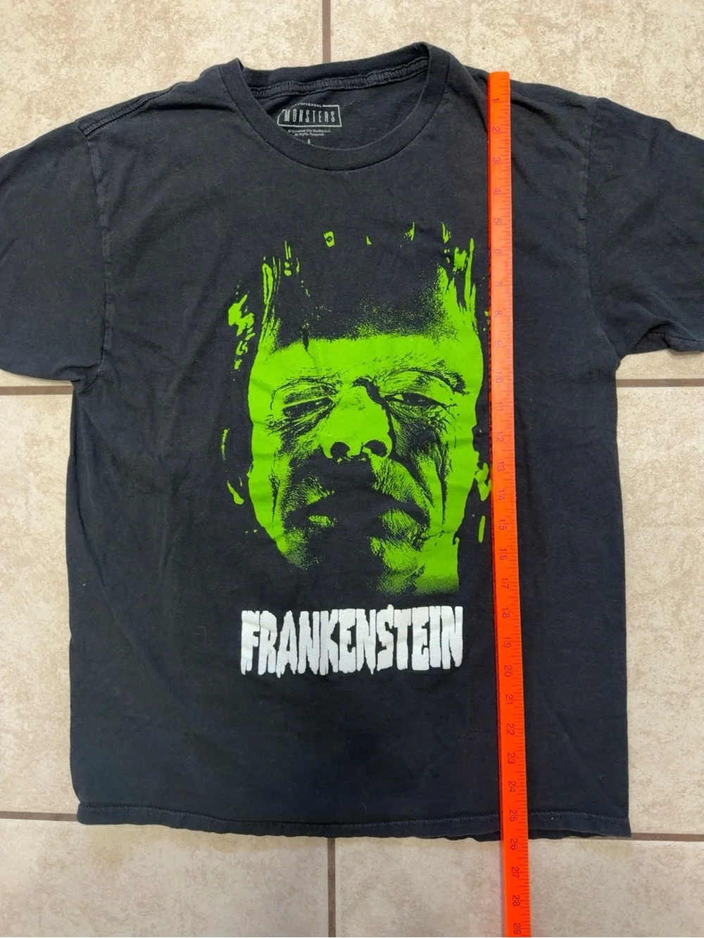 Universal Monsters Frankenstein Graphic T-Shirt Black Size Large